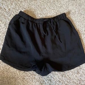 Black flowy shorts
